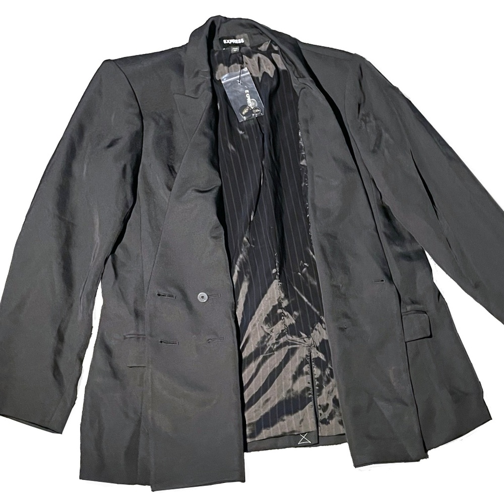 EXPRESS: Black Button-Up Suit Jacket